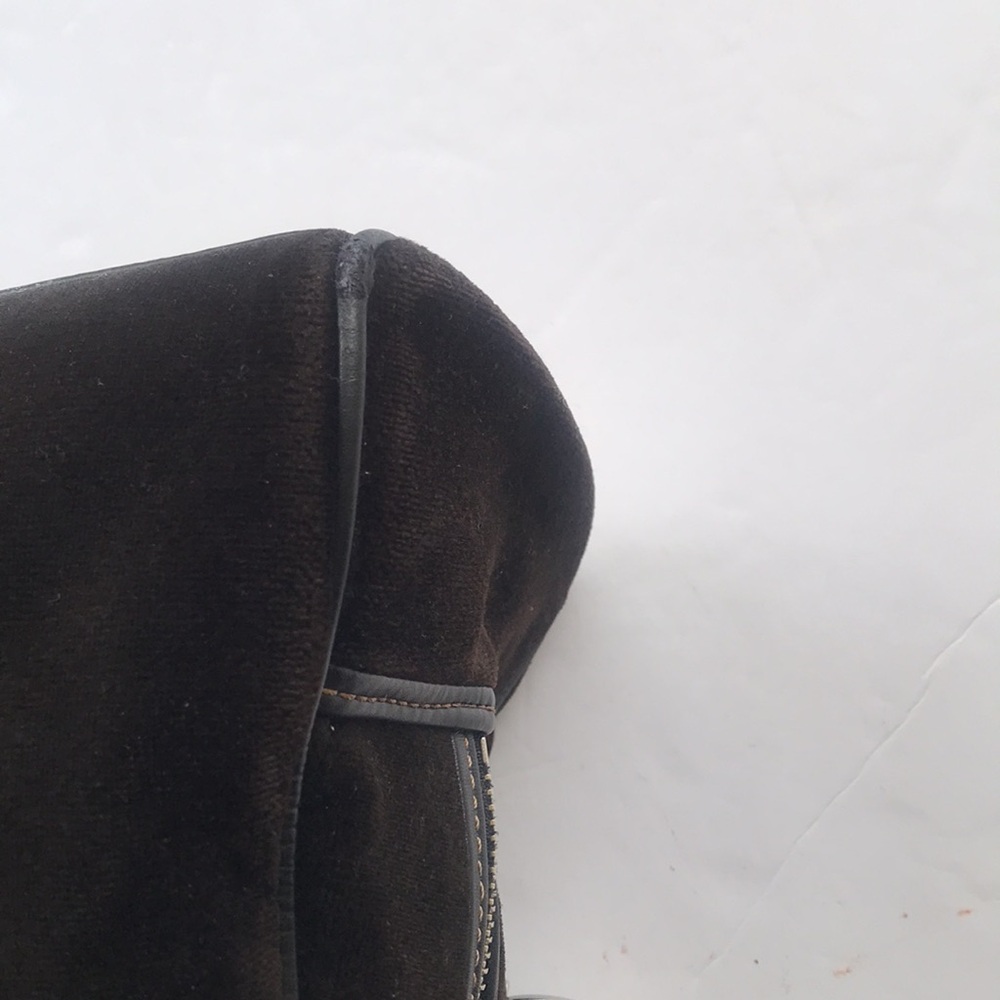 Rare Vintage Juicy Couture OG Bowler Bag Purse Velour Brown Charm Love P&G Y2k - Picture 13 of 17